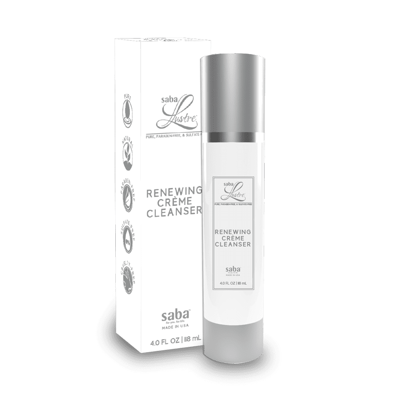 Saba Lustre Renewing Crème Cleanser – pure, paraben-free, sulfate-free facial cleanser made in the USA.
